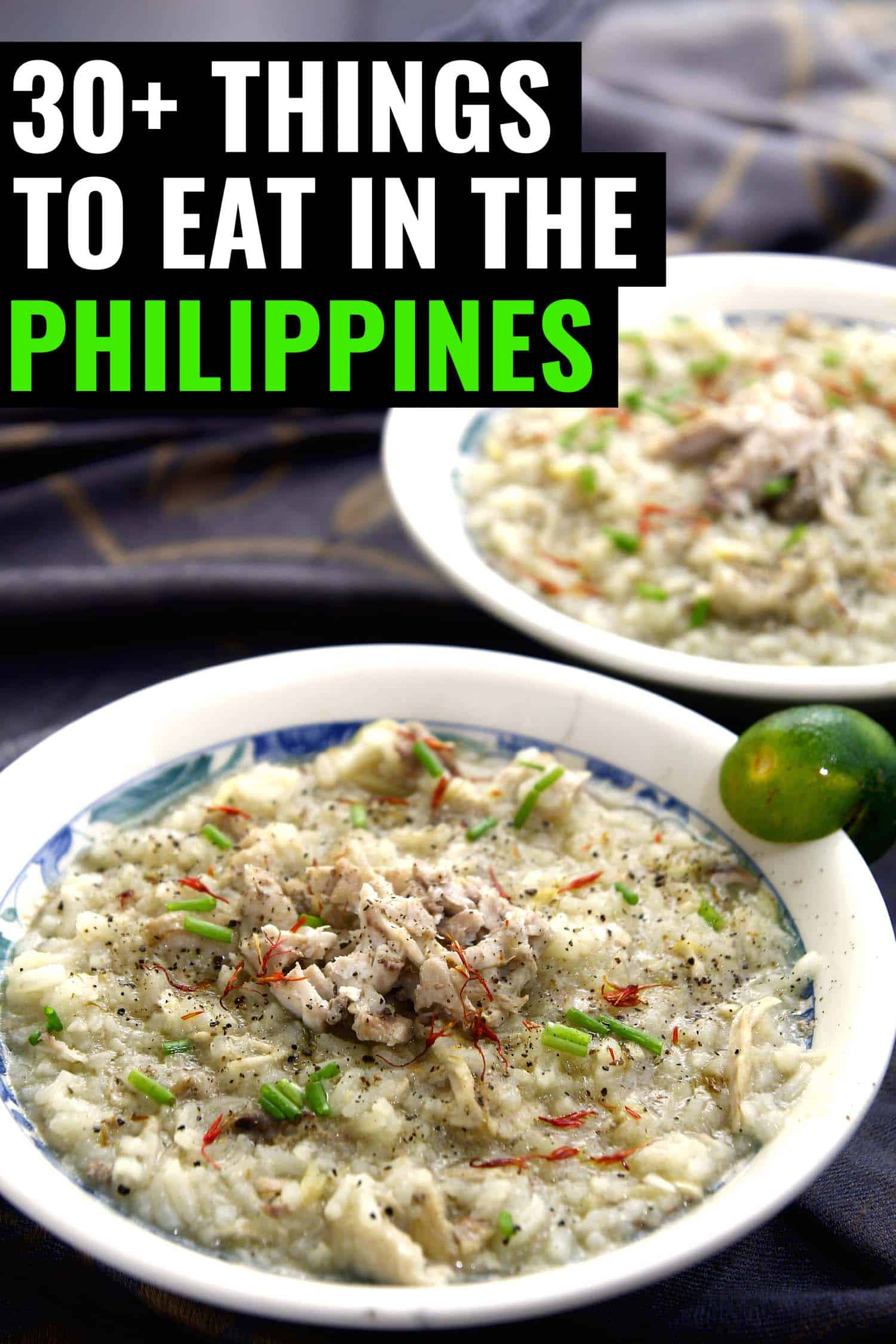 Filipino porridge called arroz caldo