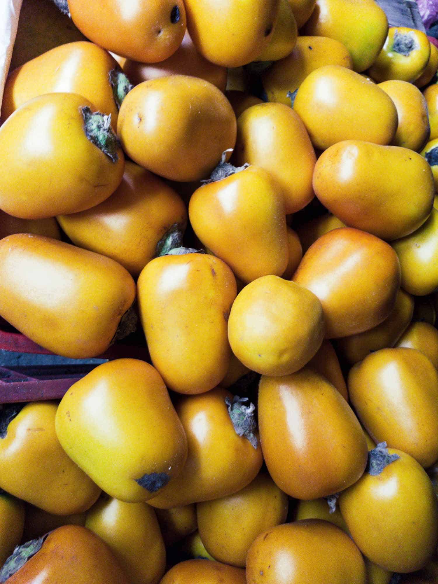 Pile of cocona a Peru fruit that grows in tropical areas