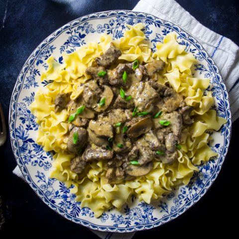 Instant pot beef stroganoff