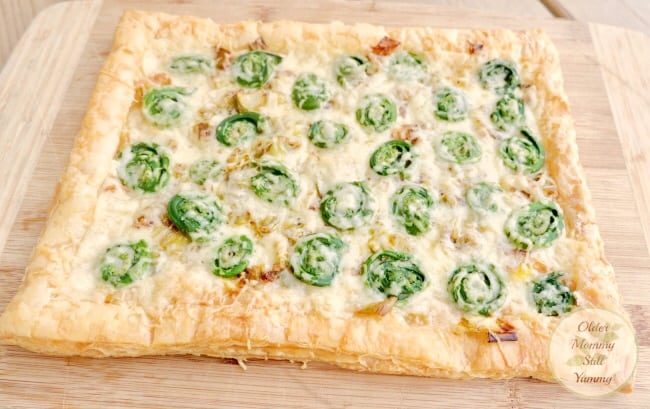 Leek and gruyere phyllo tart