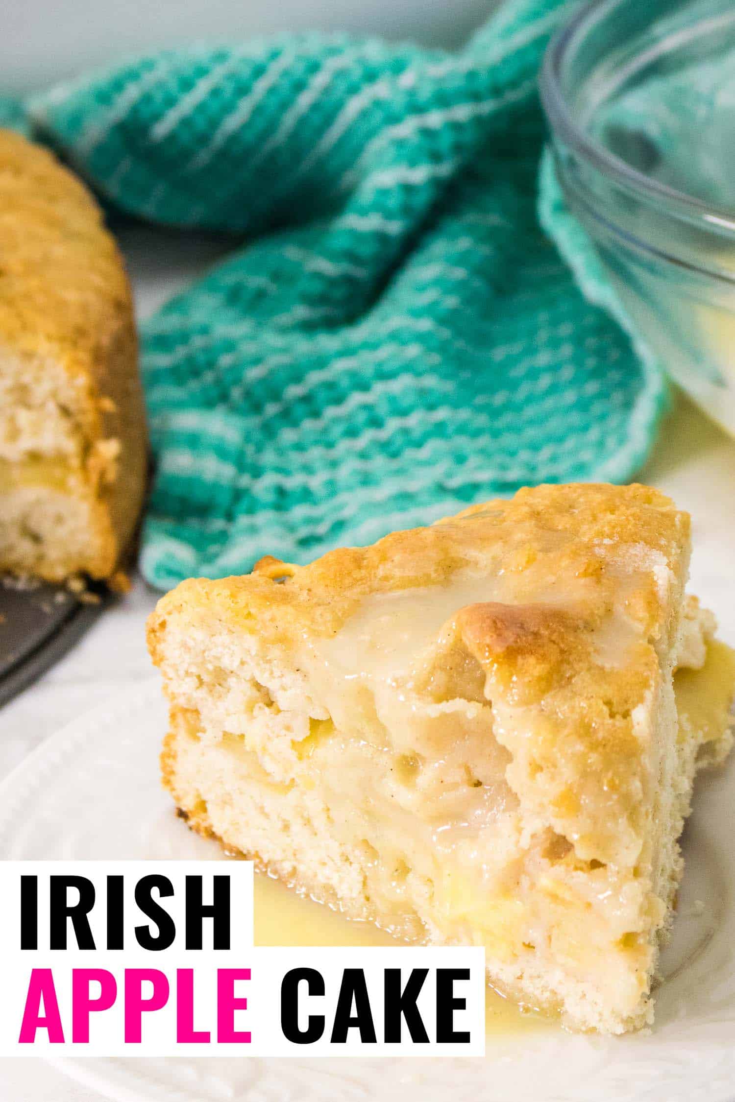 irish apple cake on a table