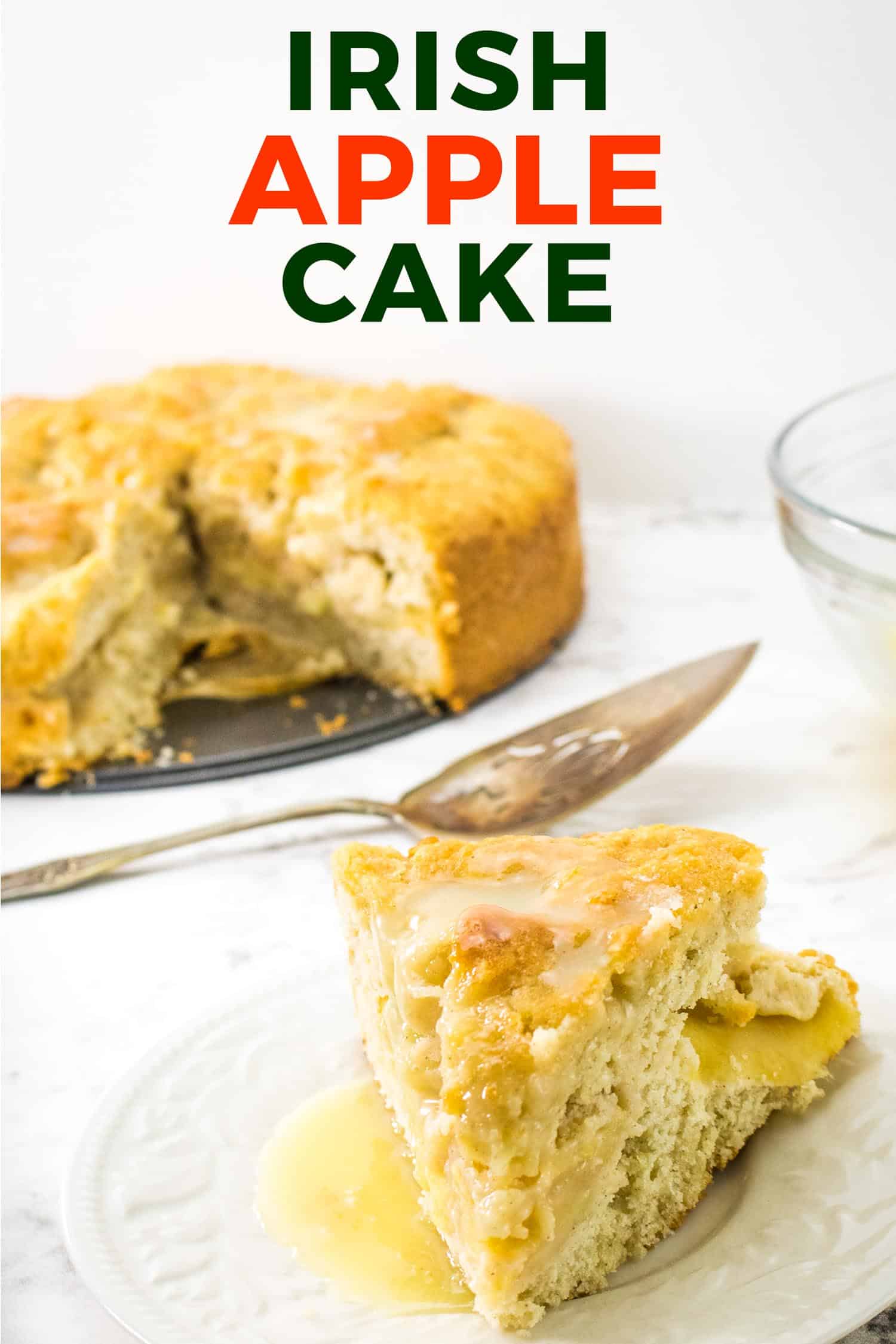 irish apple cake on a table