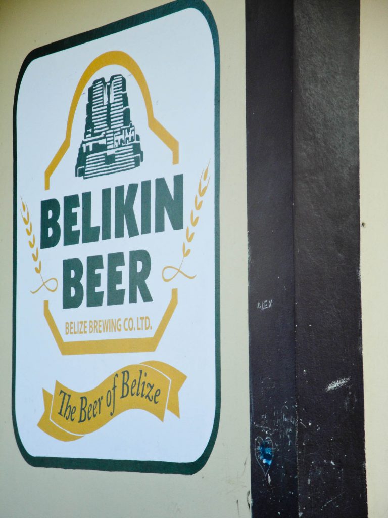 Belikin Beer sign, national beer of Belize