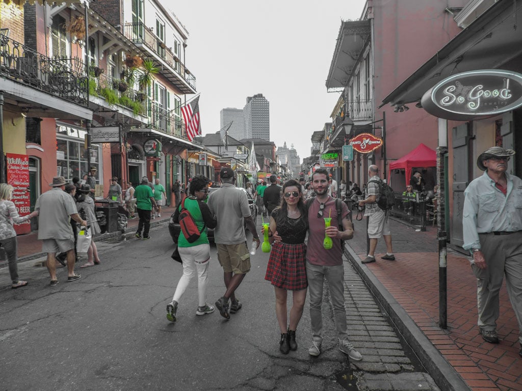 Hand grenade cocktails on the streets of New Orleans