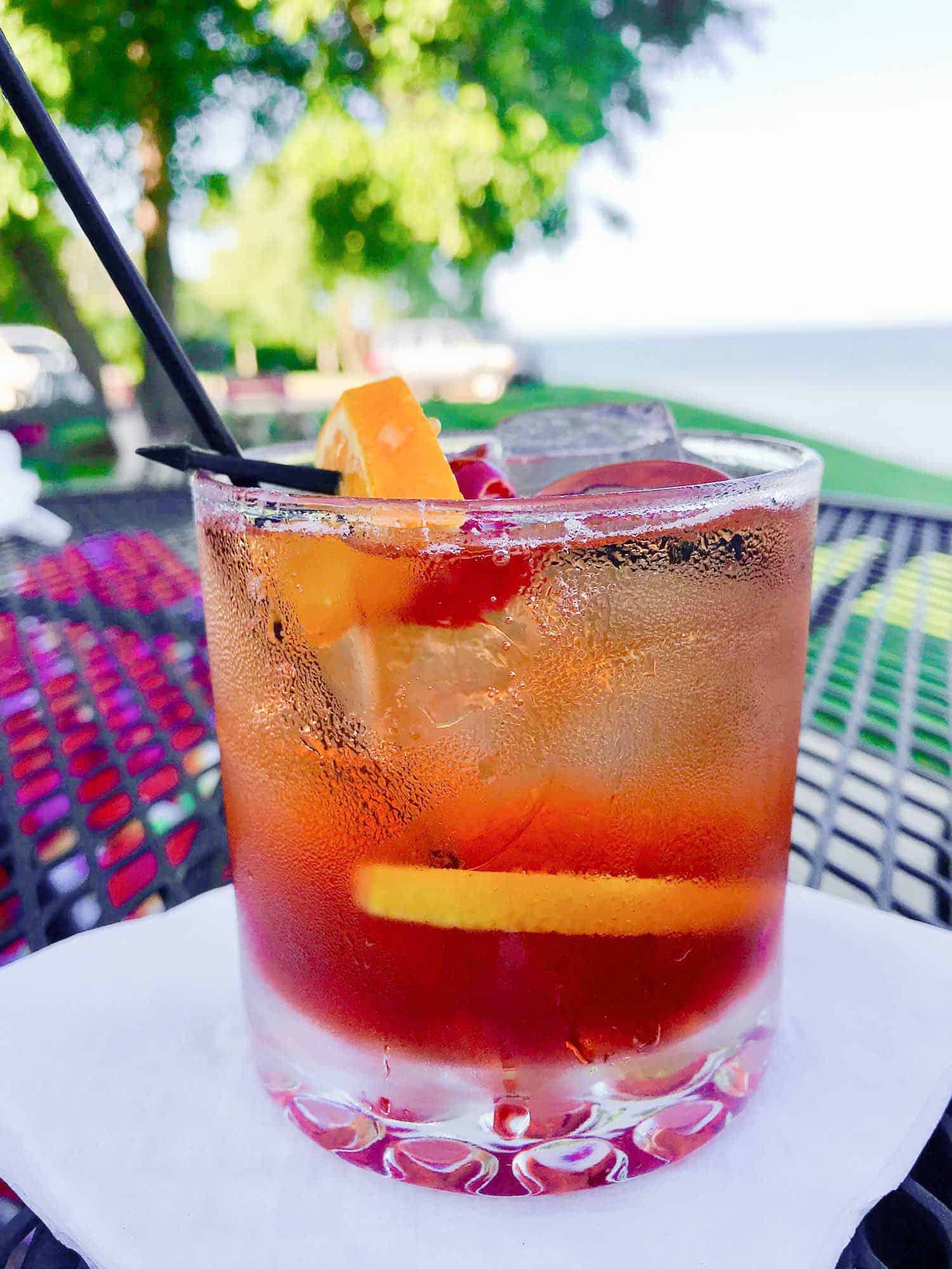 Old Fashioned cocktail in Wisconsin on a table