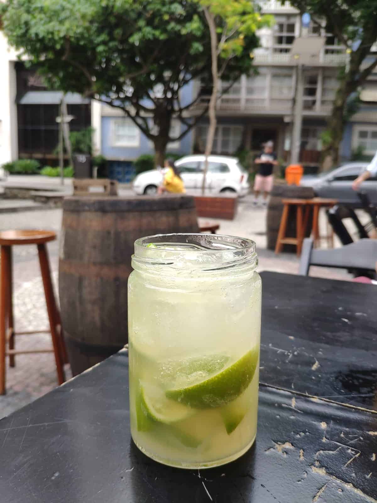 Caipirinha cocktail in Brazil, one of the most popular cocktails around the world