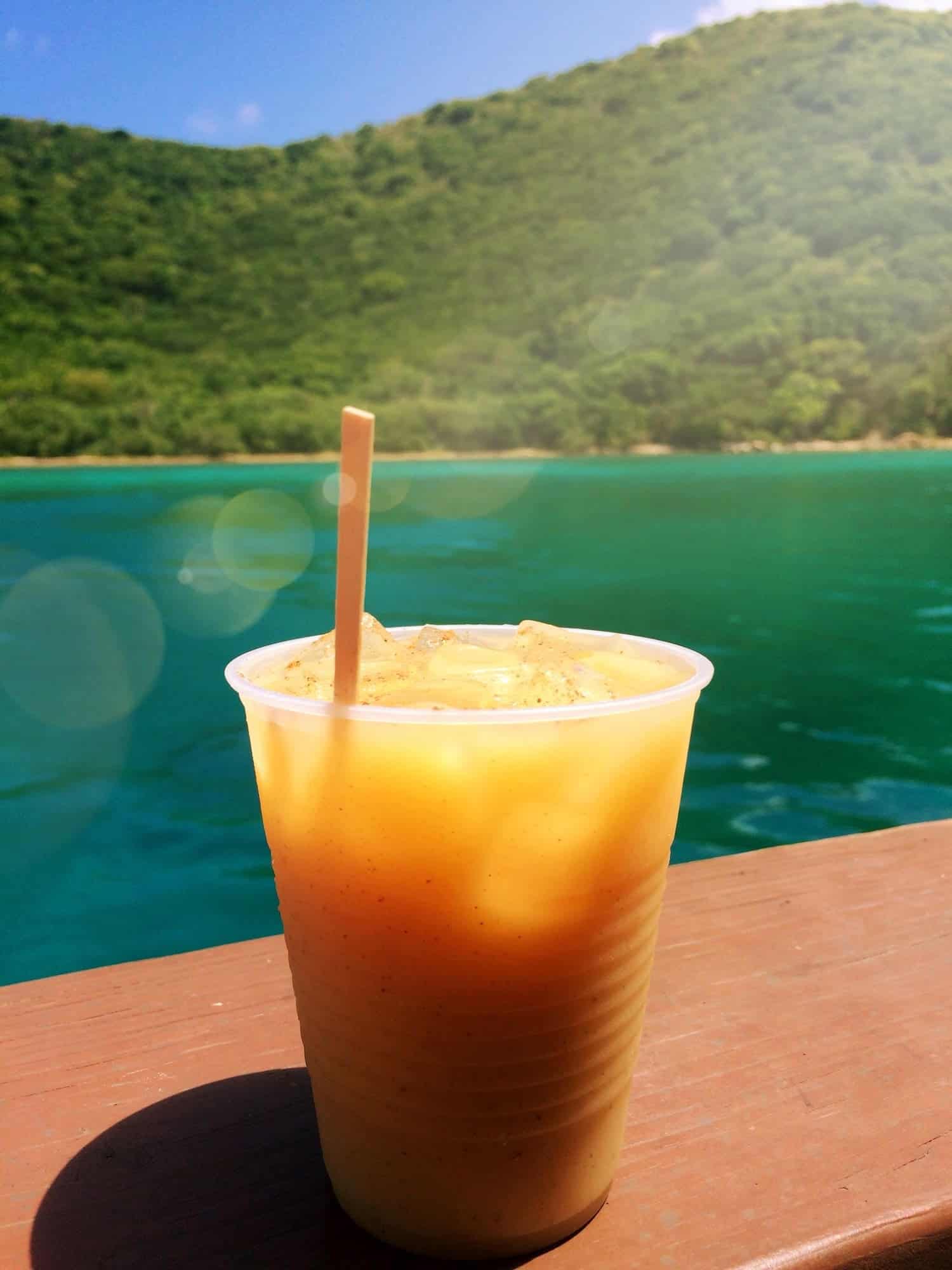 Painkiller cocktail from the British Virgin Islands