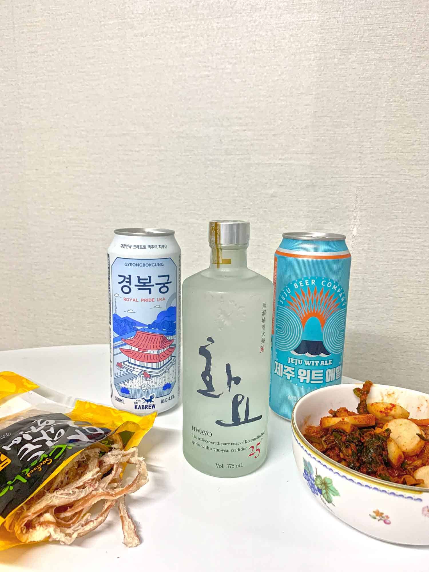 Somaek soju and maekju in Korea