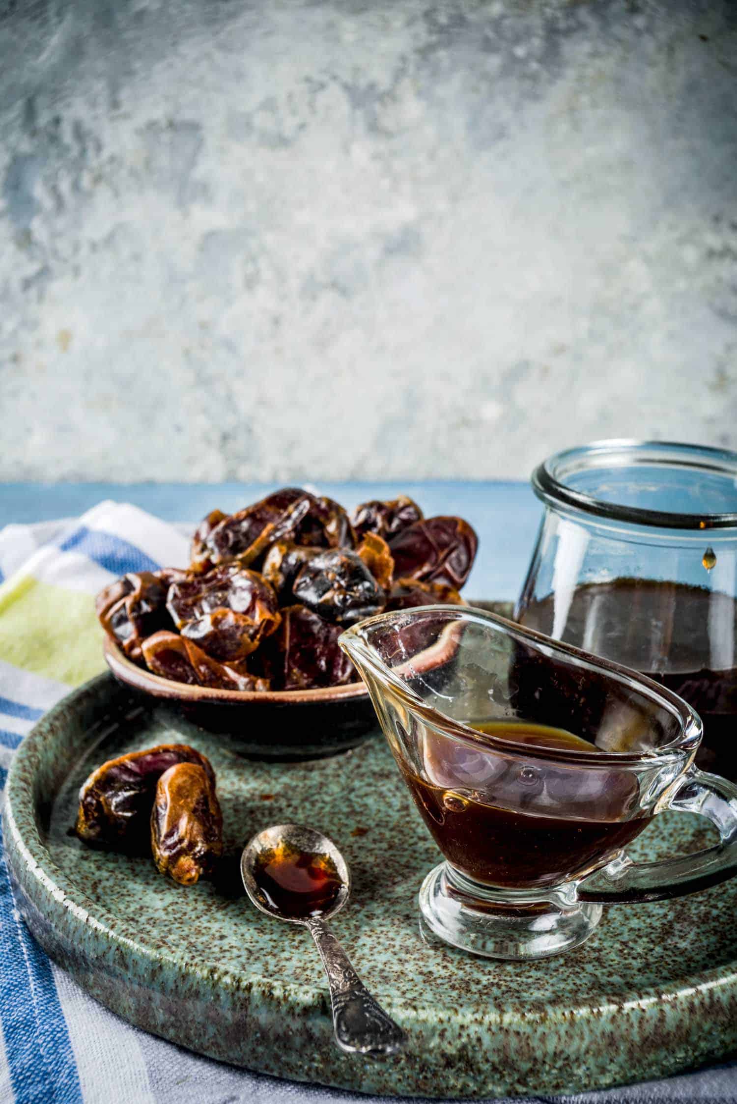 Date honey with dried dates, Jewish national sweet food common Rosh Hashanah food