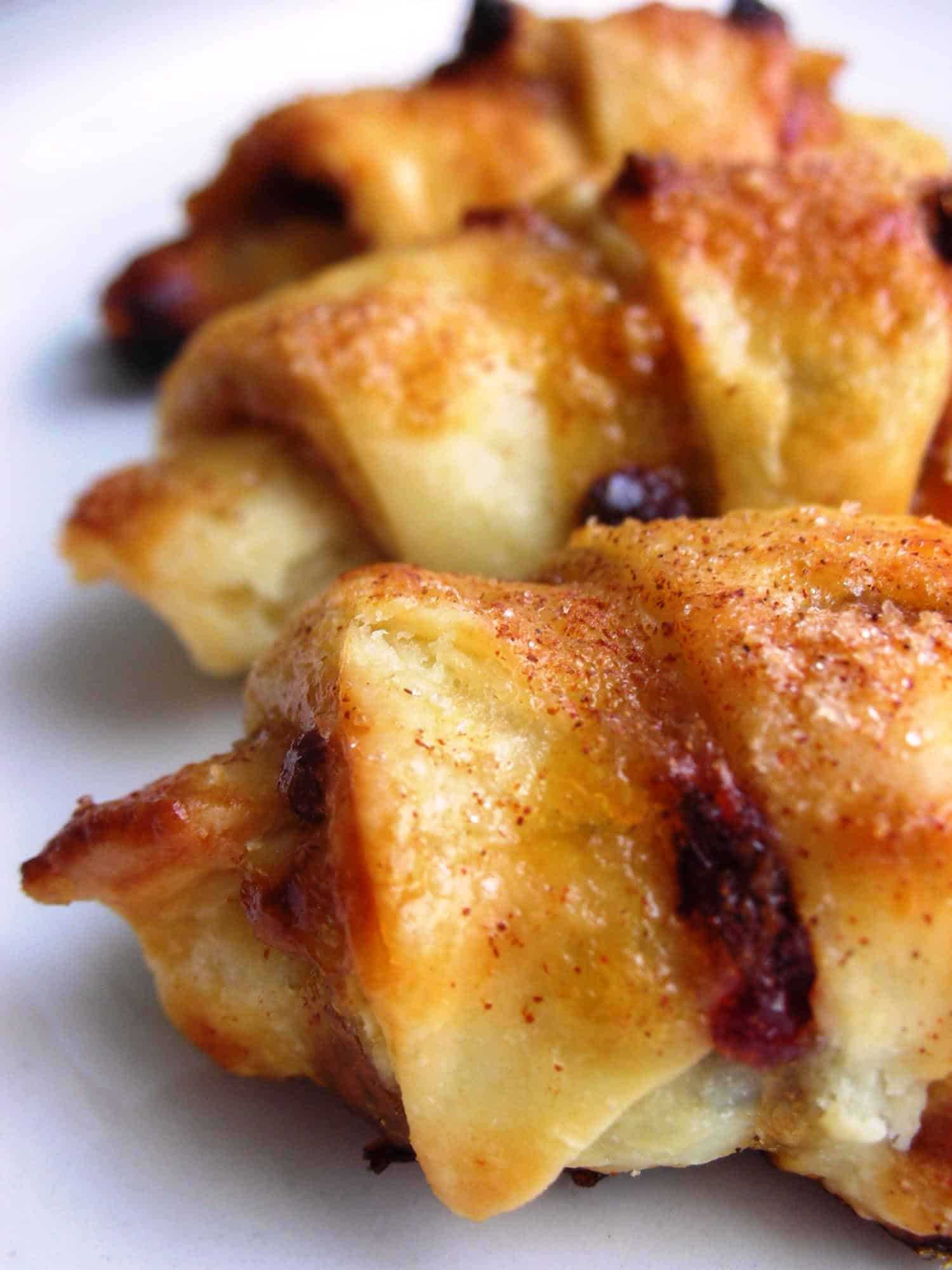 Rosh hashanah rugelach dessert on white background