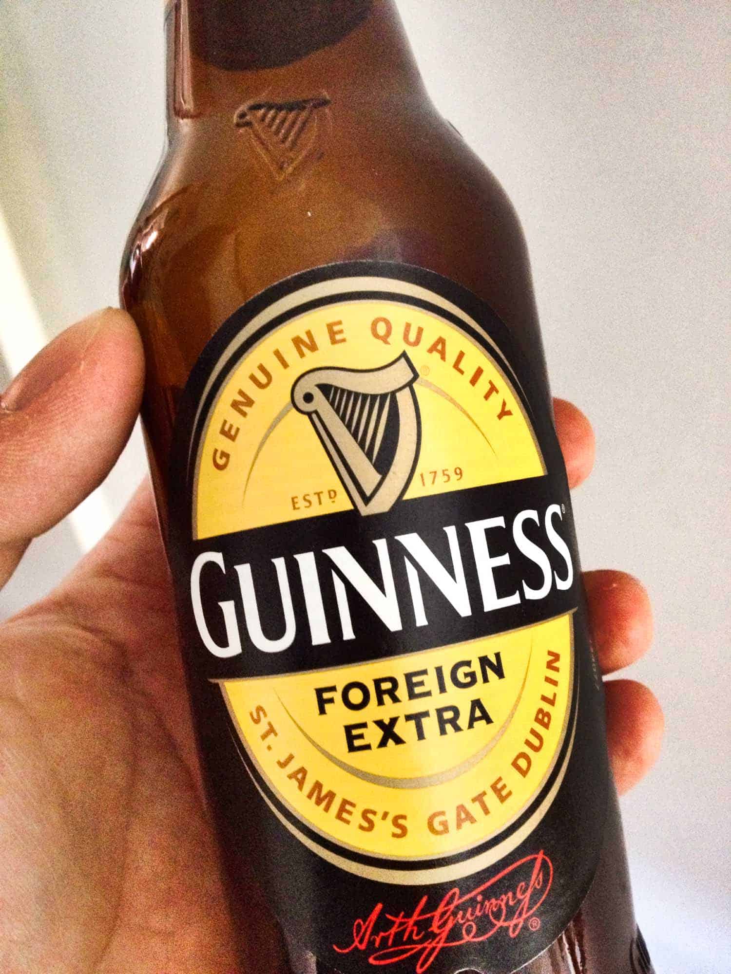 Bottle of Guinness Foreign Extra