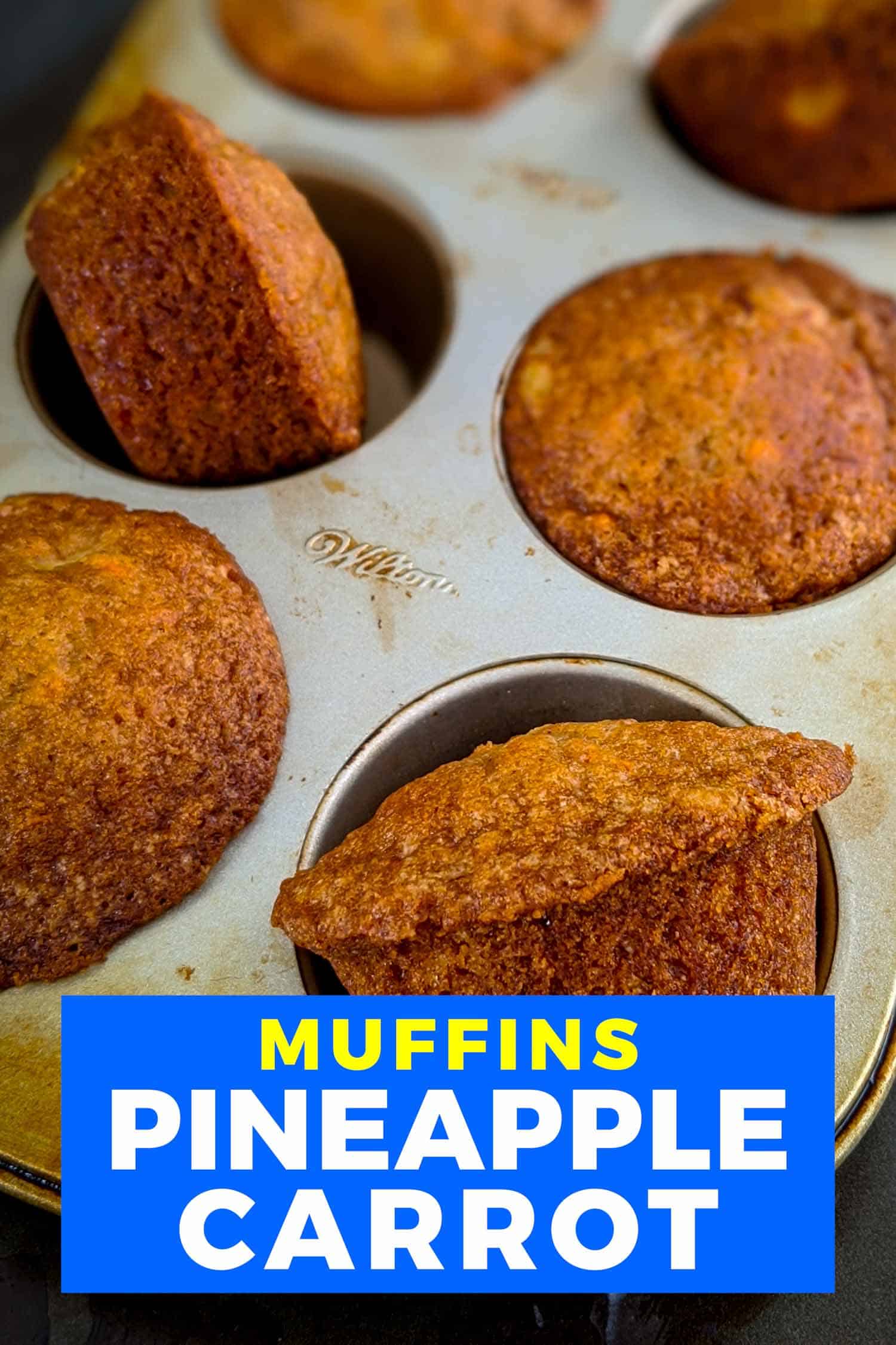 Carrot muffins in a muffin tin.