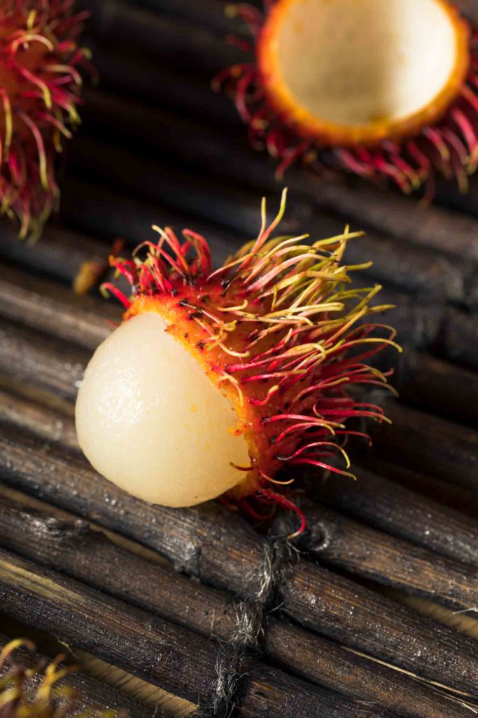 Filipino fruits, Raw Red Organic Rambutan Fruit Ready to Eat