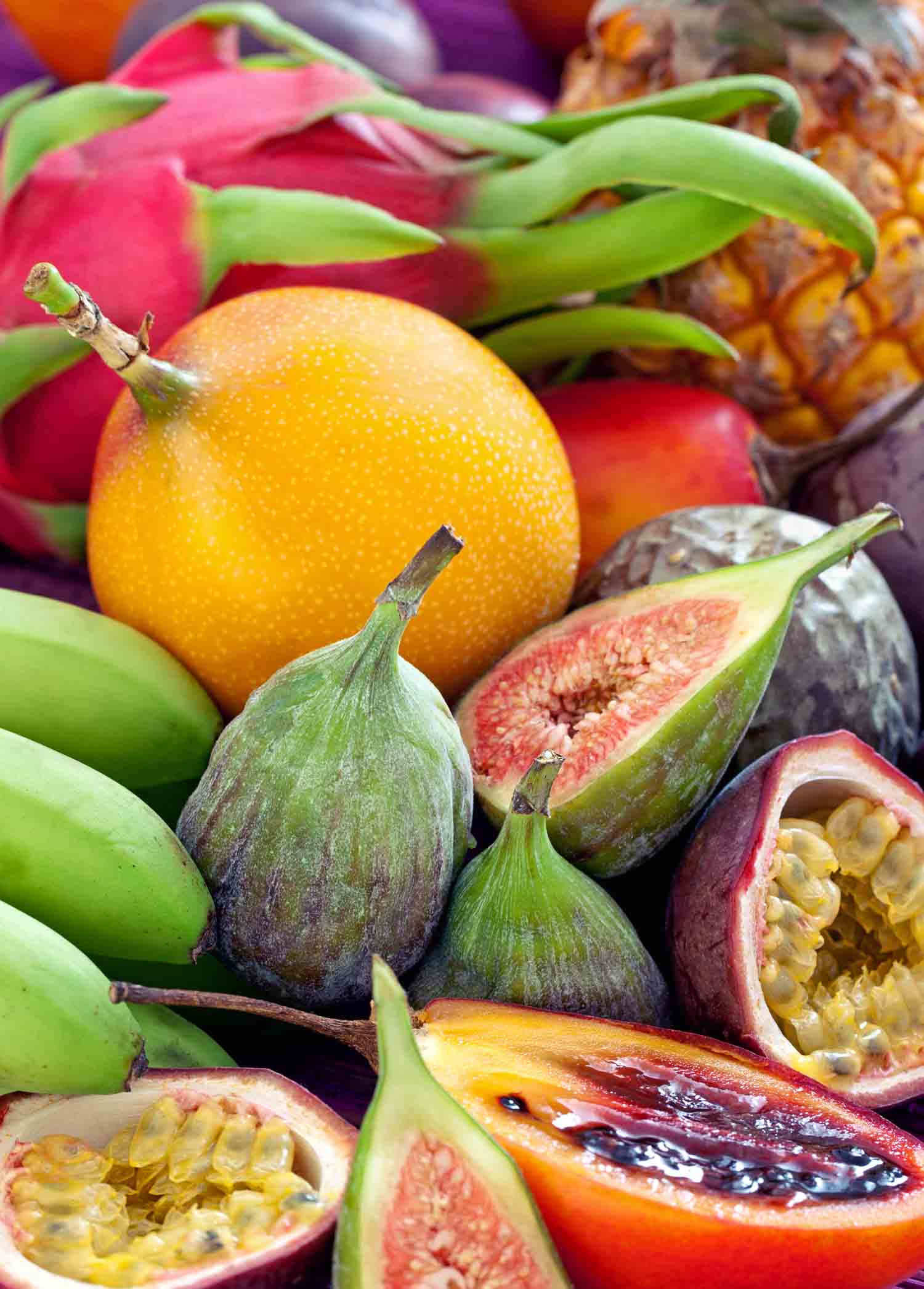 Exotic Filipino fruits in a market