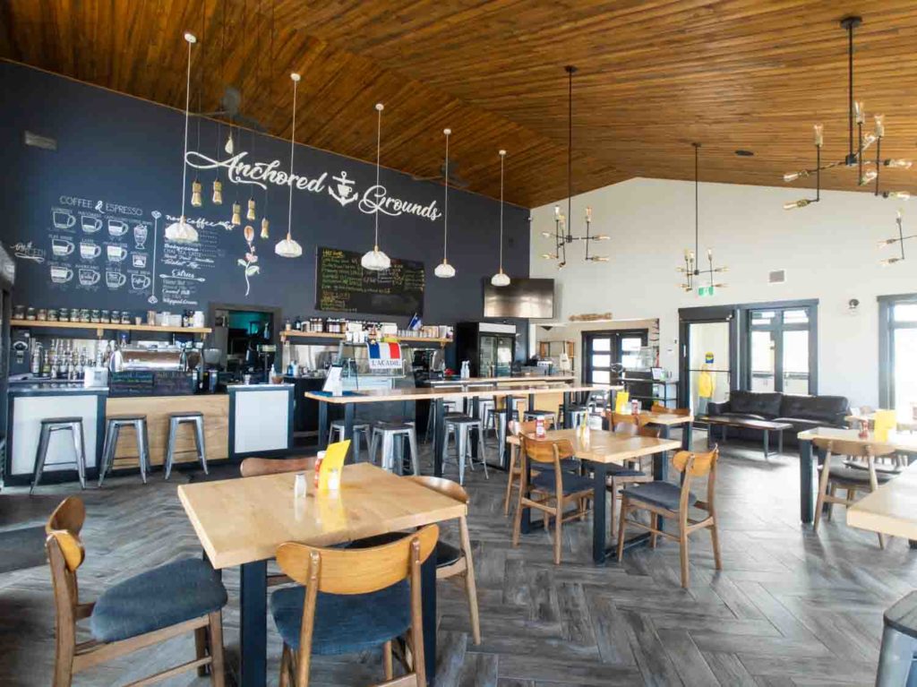 Anchored Grounds cafe interior in Tusket Nova Scotia
