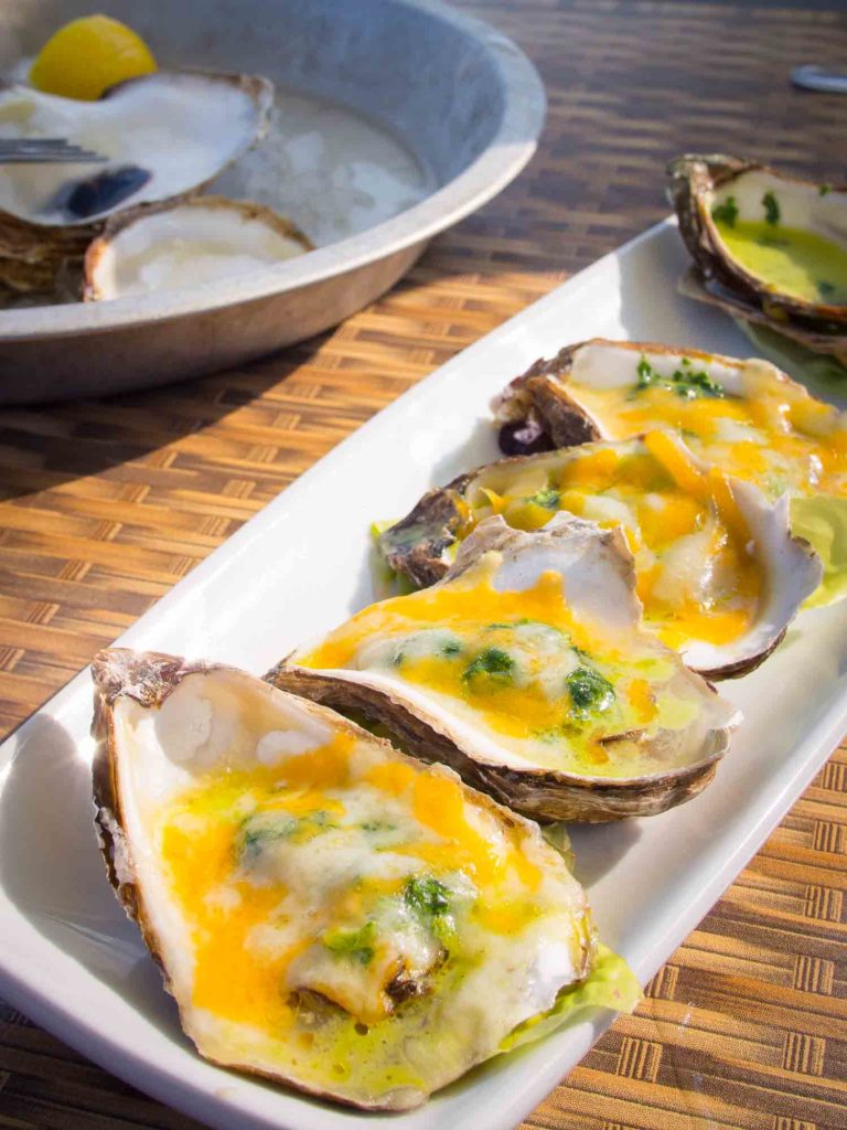 Oysters Rockafeller at Carrs Oyster House in Prince Edward Island