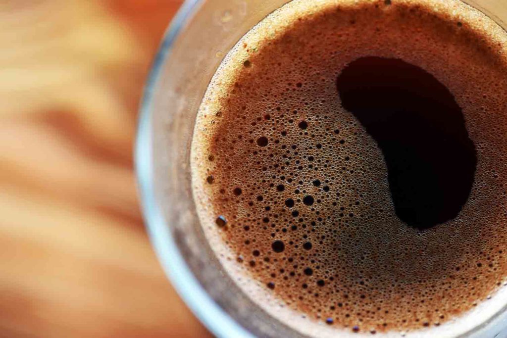 Ecuadorian coffee in a glass