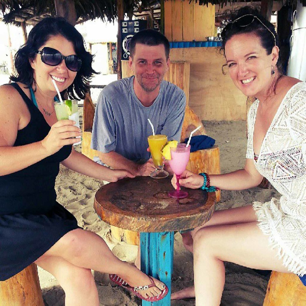 Beach bar in Canoa Ecuador