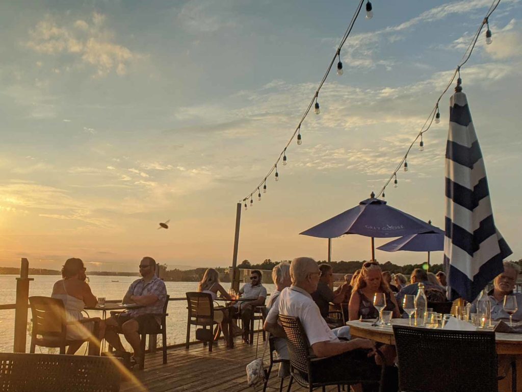 Wheelhouse Seaside Restaurant patio in Georgetown Prince Edward Island