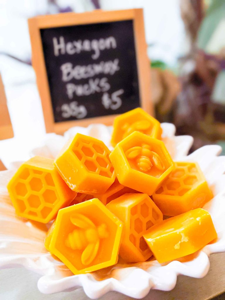 Hexagon Beeswax packs at Anther and Apiary