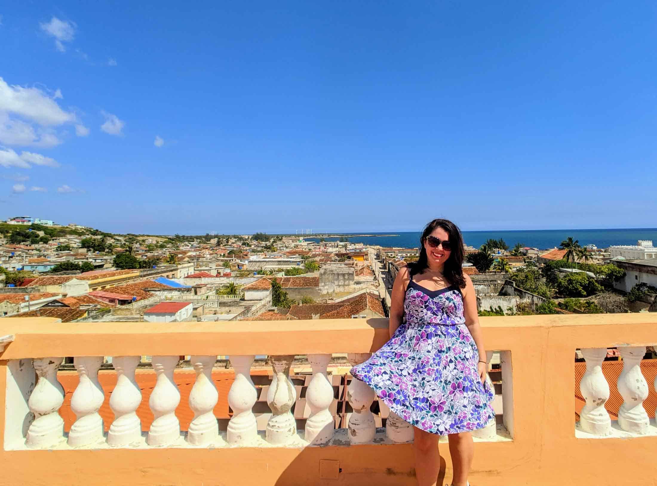 Ayngelina in Gibara Cuba on a rooftop