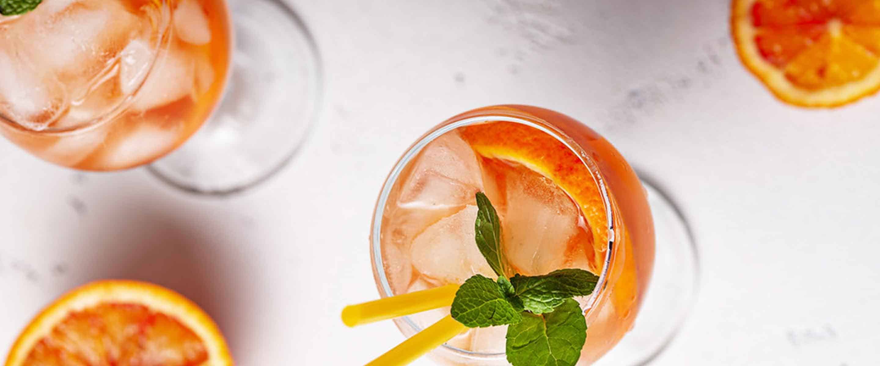 Aperol Spritz, Italian Cocktail With Orange and Ice