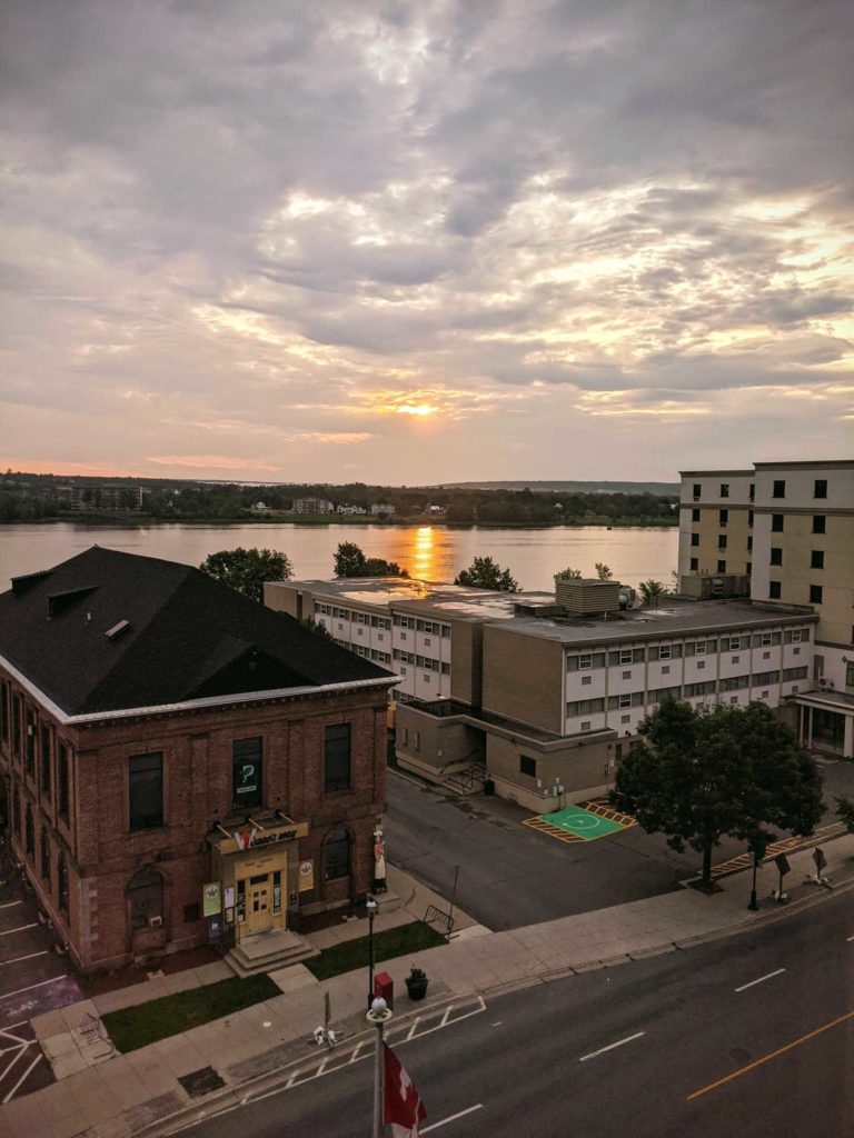 View of downtown Fredericton Isaac's Way