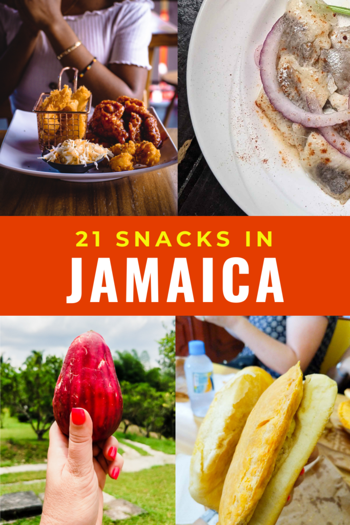 21 Snacks in Jamaica collage of food