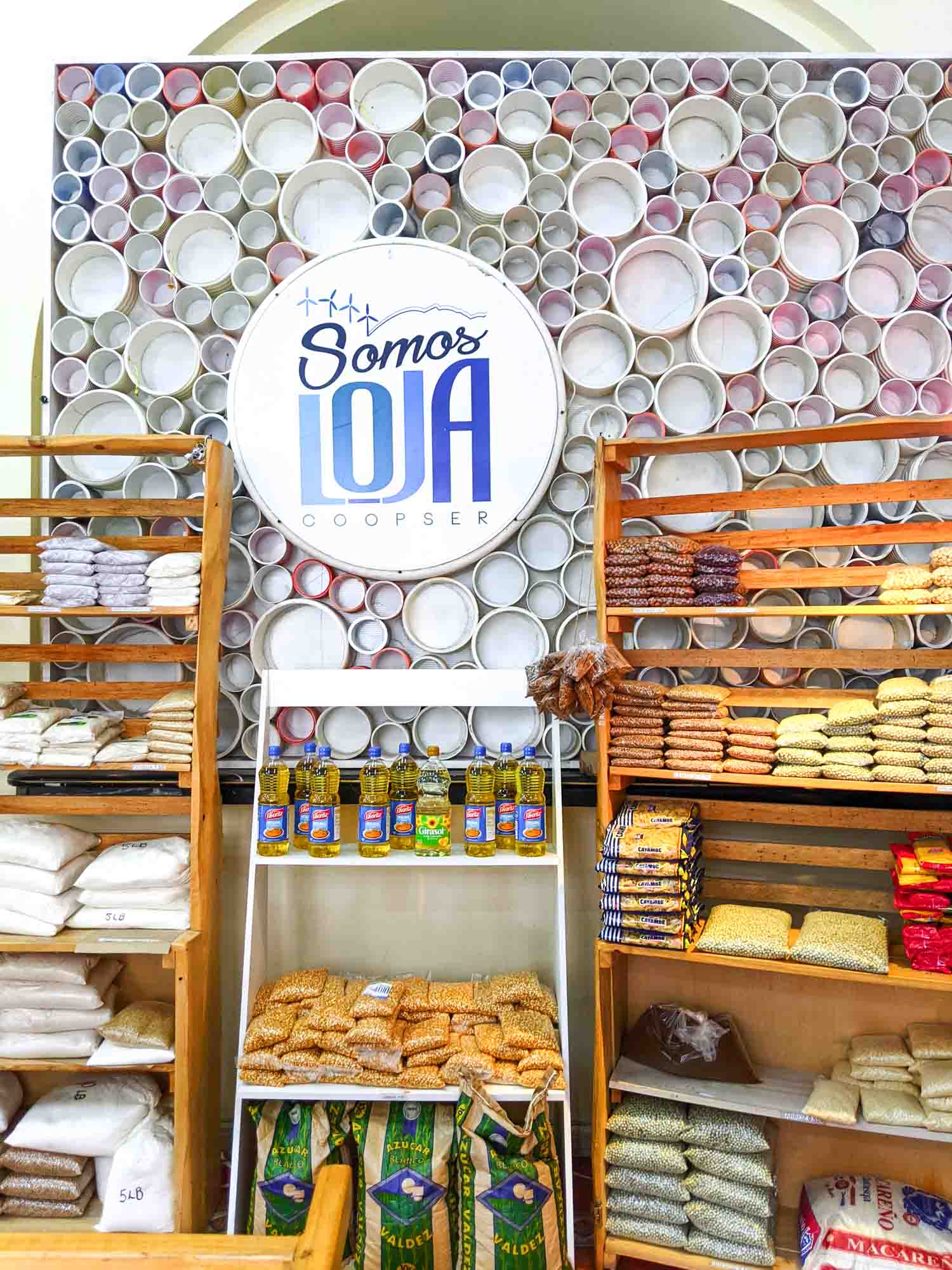 Display of products at Somos Loja Coopser