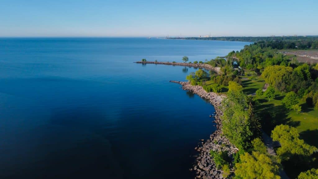 Mississauga Lakeshore aerial view