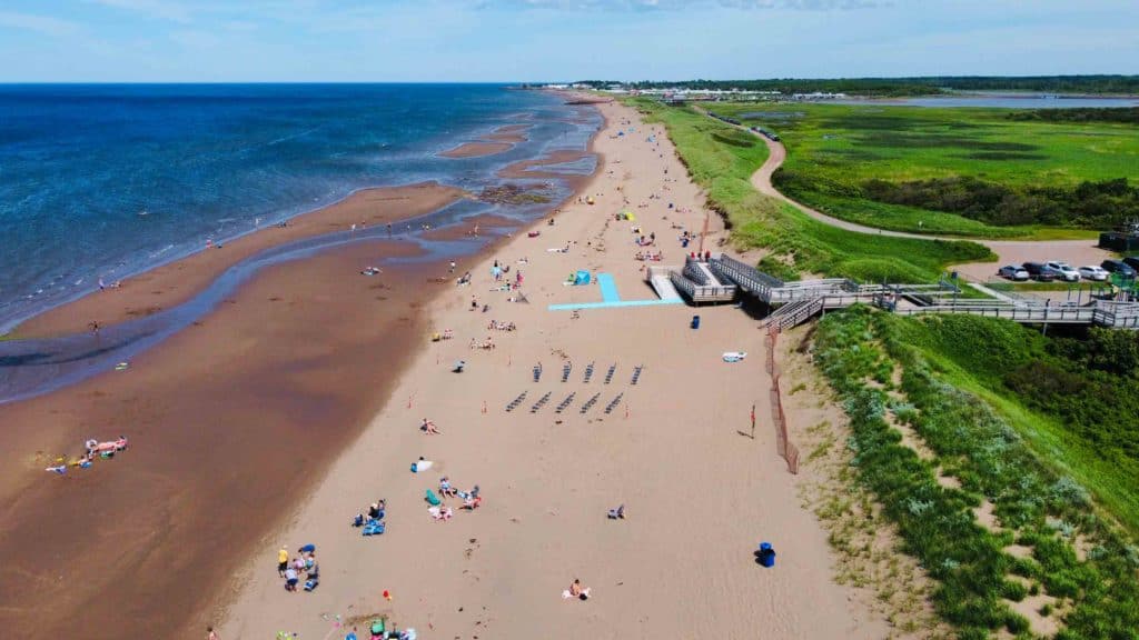 Aboiteau Beach Cap Pele Aerial View