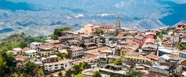 Aerial view of Zaruma Ecuador