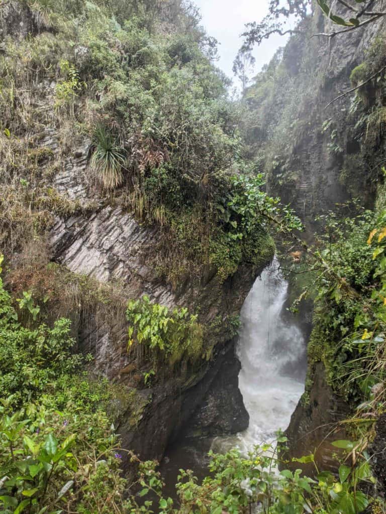 Waterfall in Saraguro Ecuador
