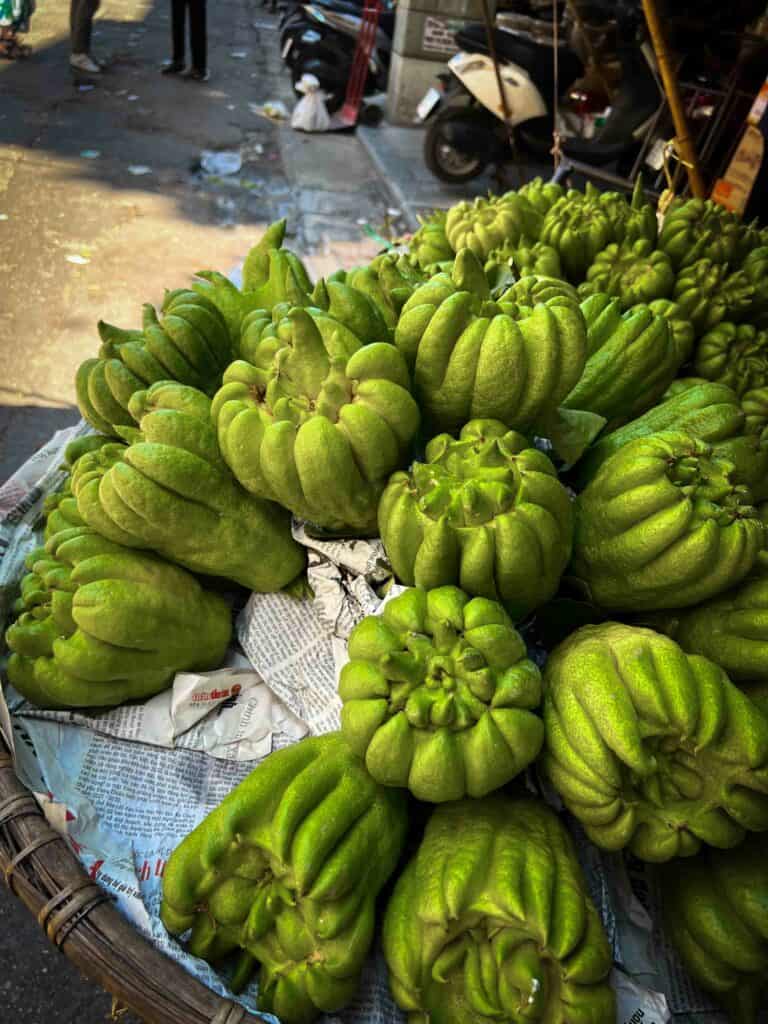 vietnamese buddha's hand at the market in Hanoi