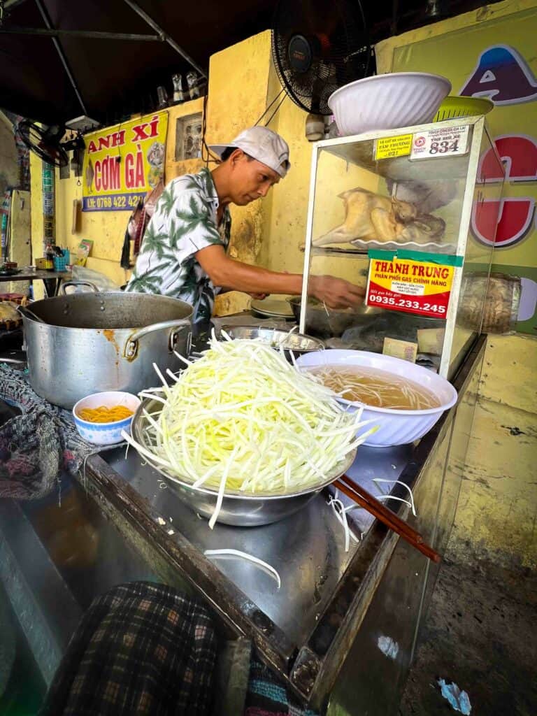 vietnamese pickled mango at com tam restaurant