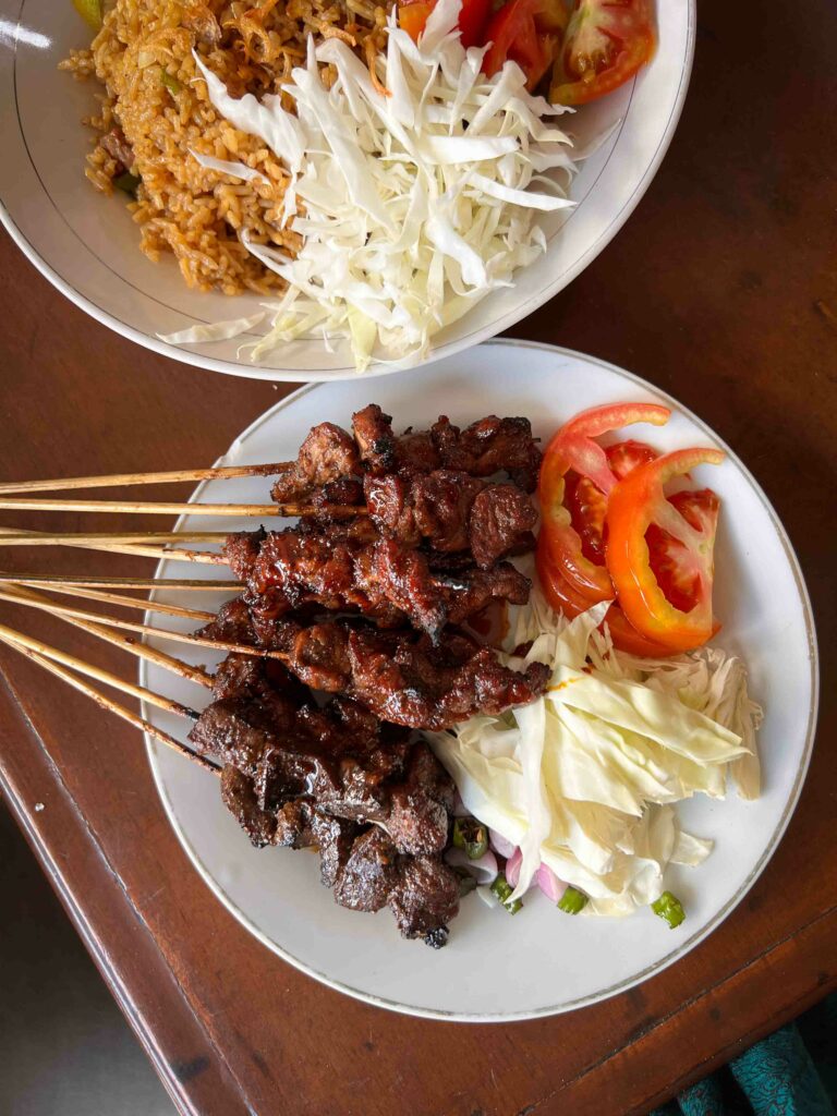 Sate kambing goat satay in Indonesia