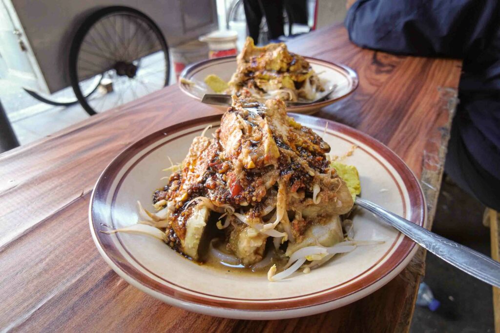 Tahu Kupat street food in Bandung Indonesia
