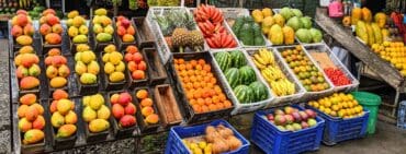 Fruit stand with so many Bali fruits