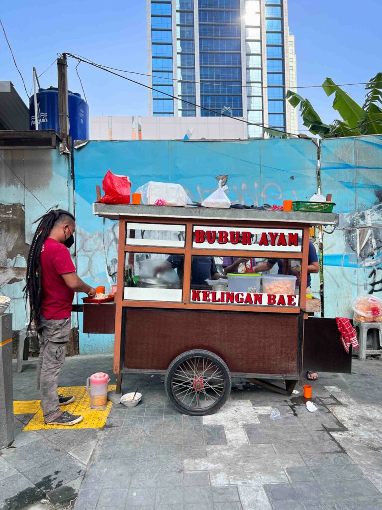 bubur ayam street food kart in jakarta