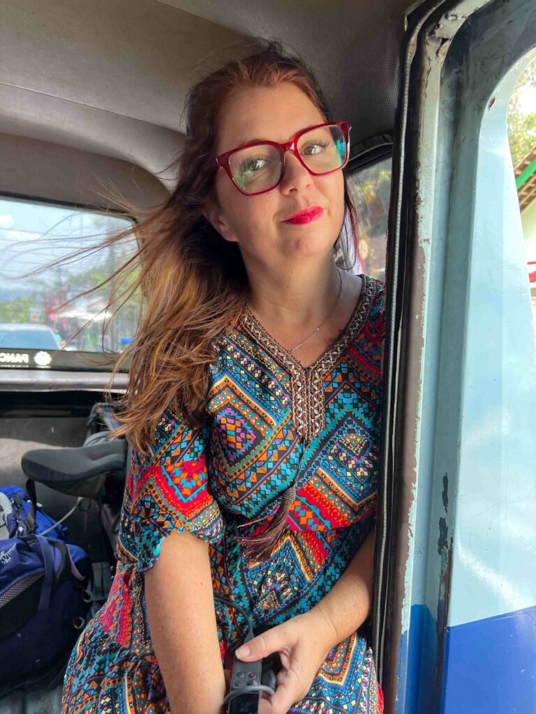 Ayngelina taking van to Nepal Van Java