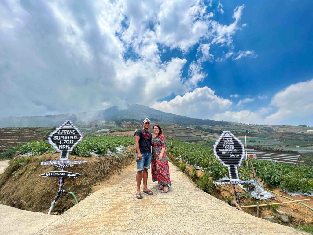 Ayngelina and Alan at one of the many look out points in Nepal Van Java