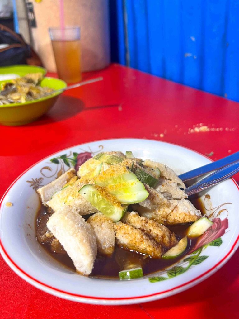 Pempek street food in Jakarta Indonesia