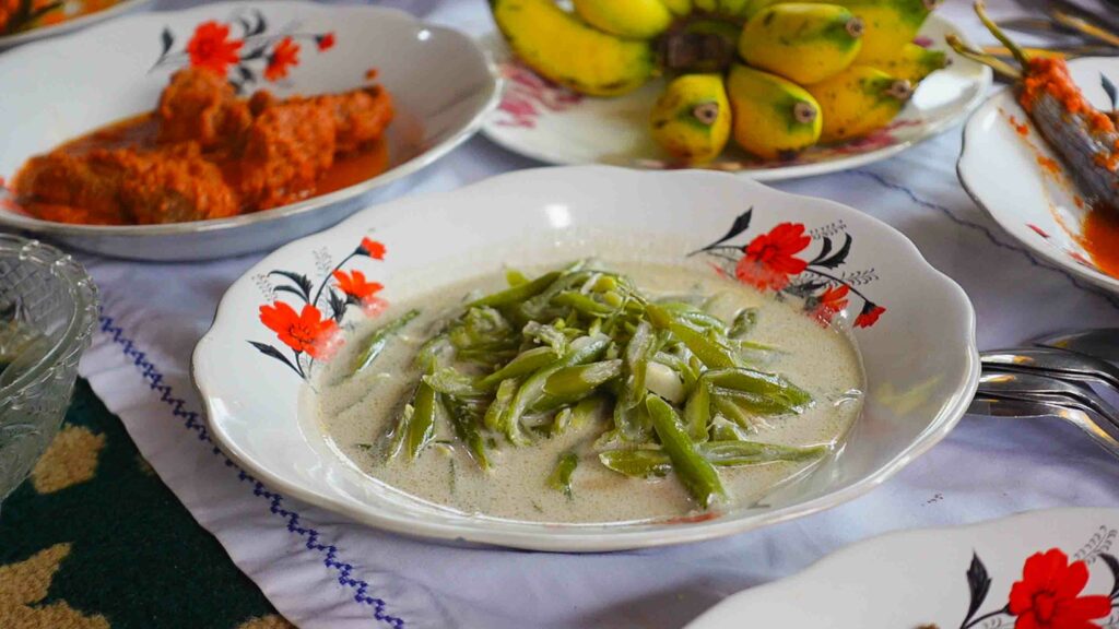  beans curry on table typical side dish in Minangkabau cuisine