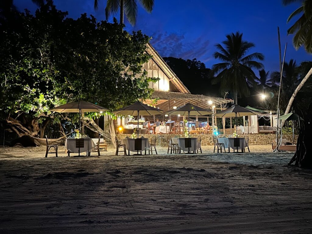 Ursula Beach Club Exterior at night
