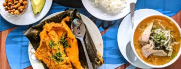 ecuadorian breakfast in Guayaquil with traditional foods