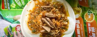 banh beo with da nang sausage on top