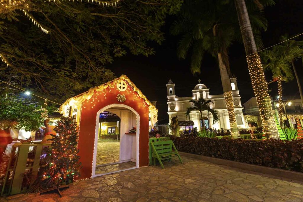 Christmas decorations in Copan Ruins Honduras