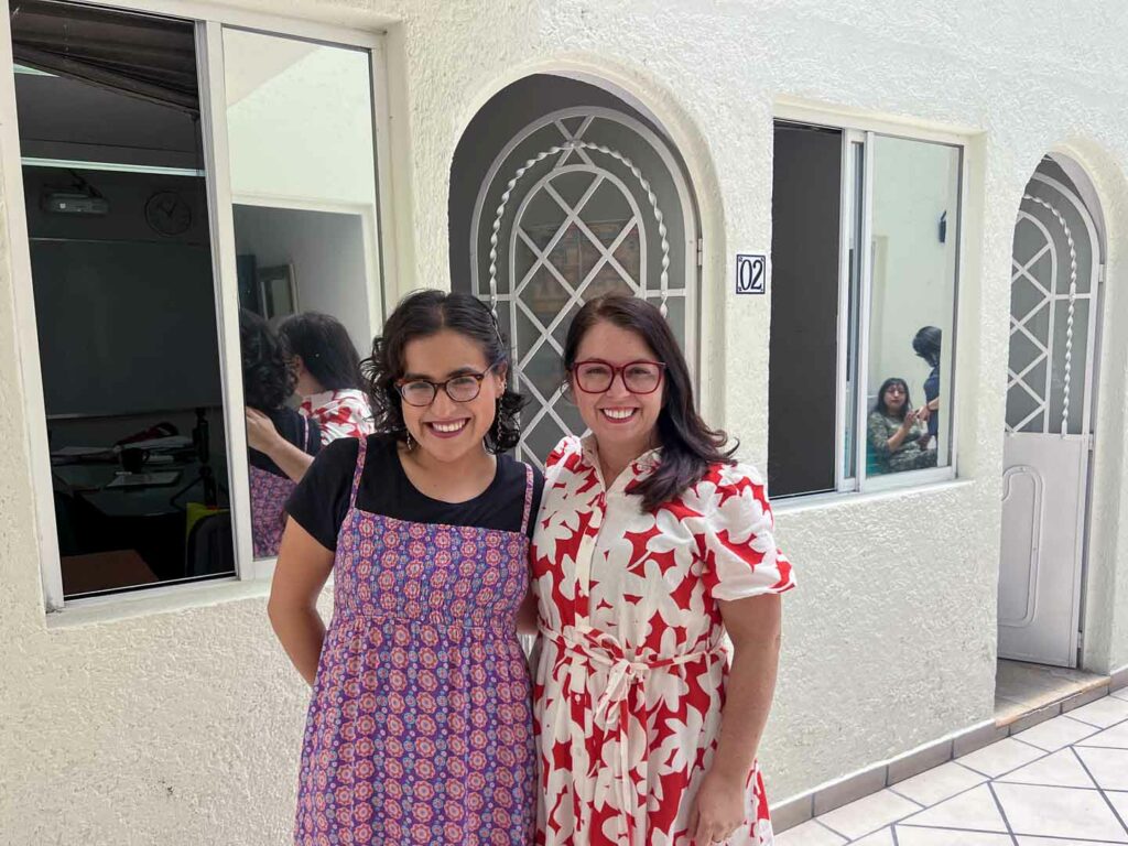 Spanish Institute of Puebla teacher Laura with Ayngelina