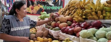 Woman selling fruit in Mexico