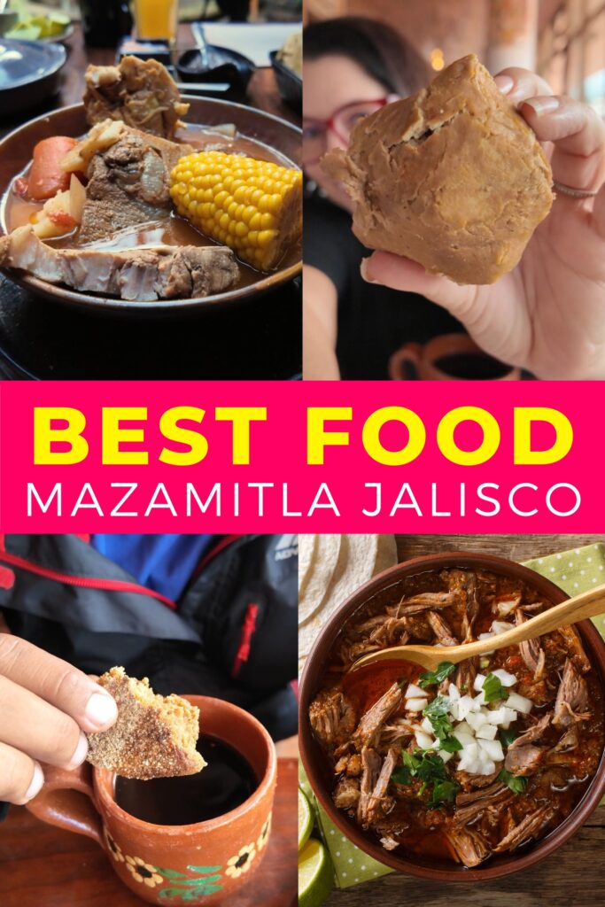 Collage of different foods in Mazamitla
